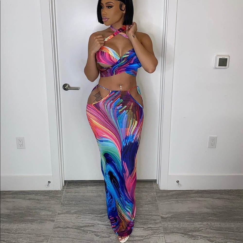 Painted skirt set